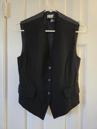 Dkny women black suit vest - black,